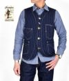 フリーホイーラーズ (FREEWHEELERS) CONDUCTOR VEST コットンベスト インディゴウォバッシュストライプ 2121001  1921017 の通販ならトップジミー