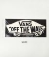 バンズ/ヴァンズ (VANS) DECK STICKER(大)ステッカー シール VANS001　 WHITE