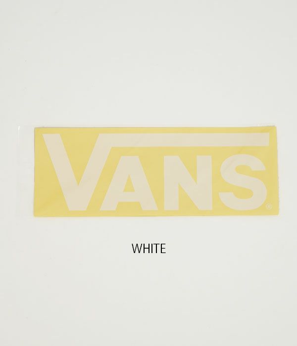 バンズ/ヴァンズ (VANS) FLV LOGO STICKER(大)ステッカー シール VANS002  WHITE
