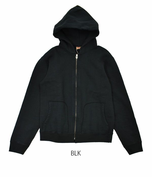 デラックスウエア (DELUXEWARE) FULLZIP PARKA PLAIN フルジップパーカー LPZ-P BLK