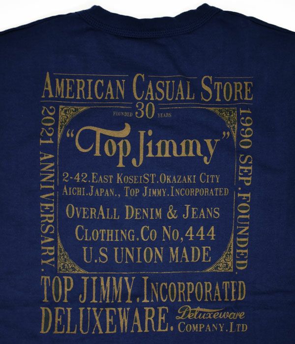 デラックスウエア (DELUXEWARE)30th TOP JIMMY 半袖プリントTシャツ BSP-TJ1