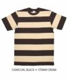 フリーホイーラーズ (FREEWHEELERS) "HORIZONTAL STRIPED" SET-IN SHORT SLEEVE T-SHIRT 半袖ボーダーTシャツ 2125018　 CHARCOAL BLACK×STRAW CREAM