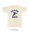 フリーホイーラーズ (FREEWHEELERS) HOME of U.S. SERIES “AKRON” 半袖プリントTシャツ 2125008　 STRAW CREAM