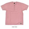 ダリーズ (DALEE'S&Co) Spinner...WORKER HENLY NECK 半袖ヘンリーネックTシャツ Spinner  FAINT.RED
