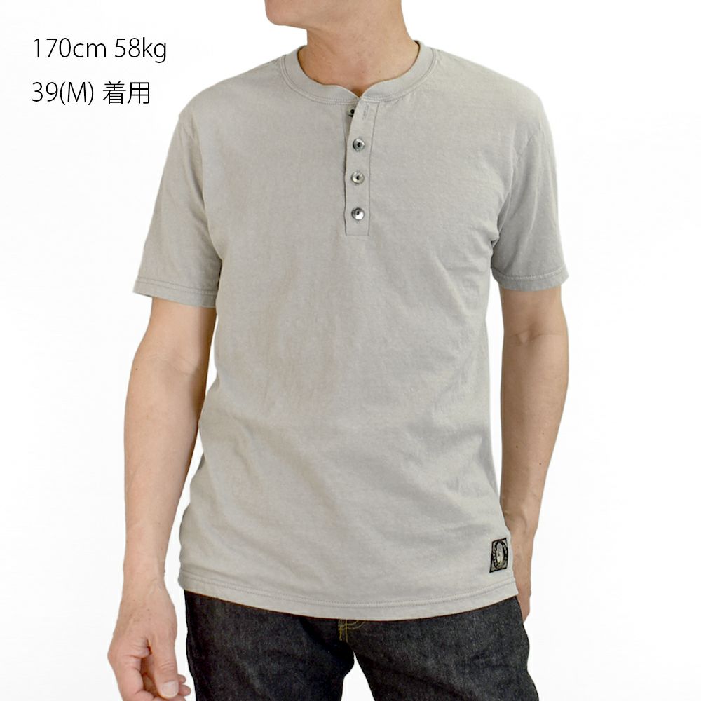 ダリーズ (DALEE'S&Co)<br> Spinner [1920s HENLEY NECK]<br> 半袖ヘンリーネックTシャツ<br> WHITE / DOPE.BLK / GRY.WASH