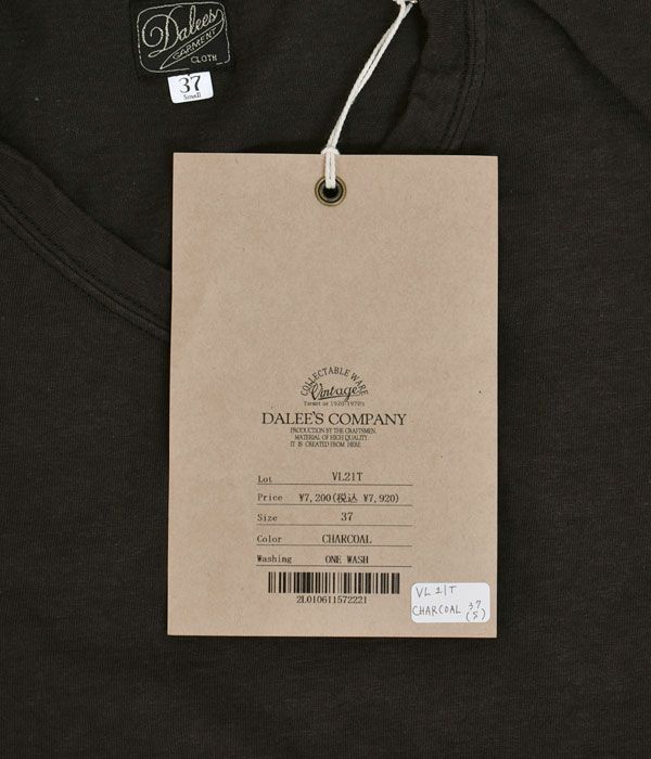 ダリーズ(DALEE'S&Co) VL21T...SHALLOW NECK T-SHIRT 半袖Vネック無地Tシャツ VL21T