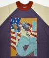 フリーホイーラーズ (FREEWHEELERS) Japanese Oriental Art Style Souvenir Collection -自由婦女人相- 8分袖プリントTシャツ ロンT ラグランスリーブ 2125022