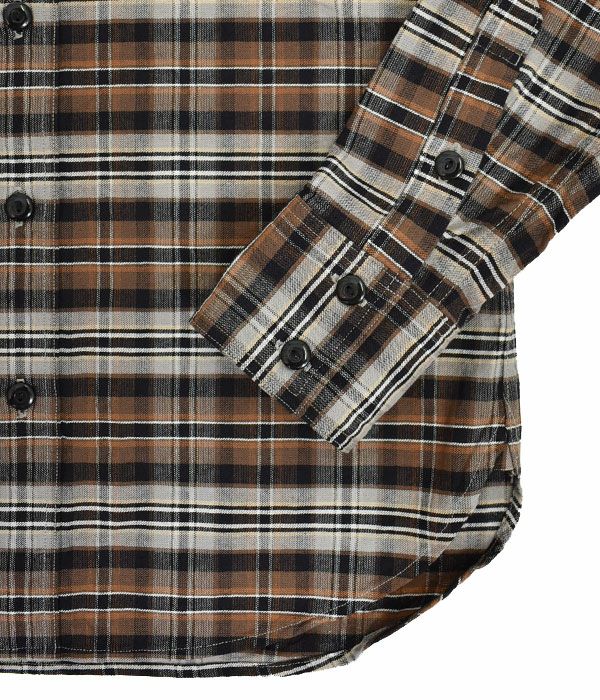 デラックスウエア (DELUXEWARE) HILLS.GRAY 長袖コットンチェックシャツ ネルシャツ MVS-06