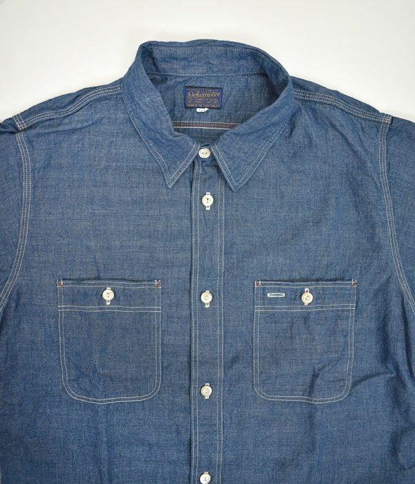 デラックスウエア (DELUXEWARE) ZEBRA.CHAMBRAY REAL VINTAGE WORK SHIRT 長袖インディゴ シャンブレーシャツ 7620 の通販ならトップジミー