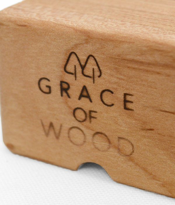 グレースオブウッド (GRACE OF WOOD) オリジナルスマホスタンド 縦置き 木製 卓上