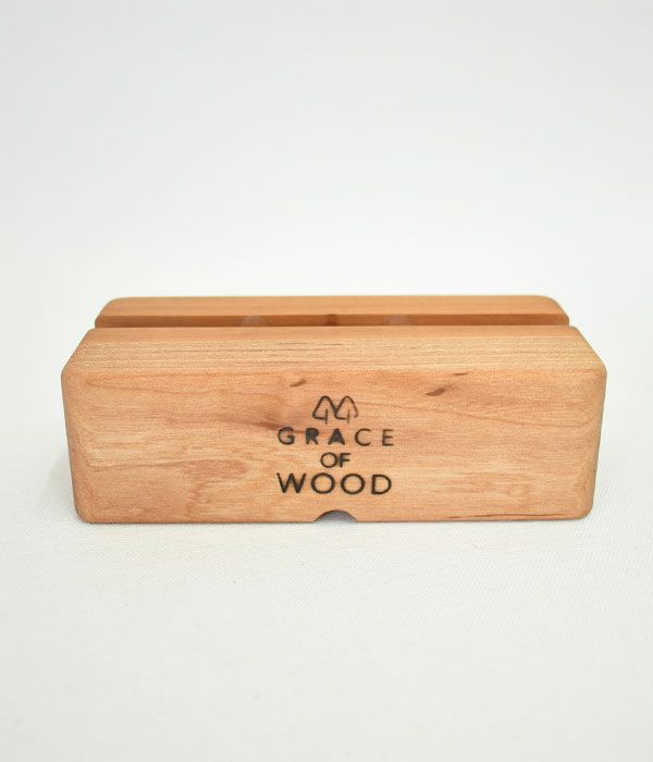 グレースオブウッド (GRACE OF WOOD) オリジナルスマホスタンド 横置き 木製 卓上