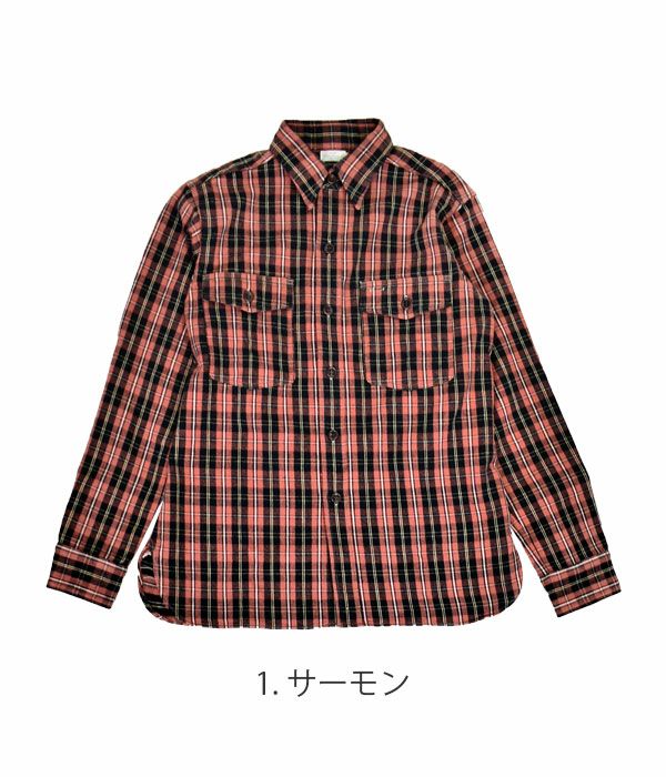 ウエアハウス (WAREHOUSE) FLANNEL SHIRTS WITH CHINSTRAP ONE WASH