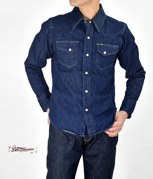 デラックスウエア(DELUXEWARE) 40s DENIM SHIRT 40s デニムシャツ 7640