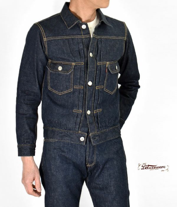 最新作好評◆試着程度 DELUXEWARE デラックスウェア DX403XX 3rd DENIM JACKET サード デニム ジャケット size40（L）◆ Lサイズ