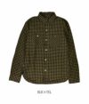 デラックスウエア (DELUXEWARE) THROUGH GINGHAM CHECK 長袖ギンガム チェックシャツ LV-24 BLK×YEL