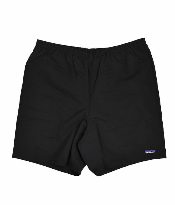 パタゴニア (PATAGONIA) メンズ バギーズ ロング 7インチ Men's Baggies Longs-7 ショートパンツ メッシュのライナー付 股下18cm 耐久性撥水加工 58035 BOB(Black w/Black)
