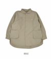 ダントン (DANTON) STN ROUND NECK SHIRT 長袖ラウンドネックシャツ　ナイロンシャツ ジャケット DT-B0033STN BEIGE