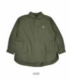 ダントン (DANTON) STN ROUND NECK SHIRT 長袖ラウンドネックシャツ　ナイロンシャツ ジャケット DT-B0033STN OLIVE