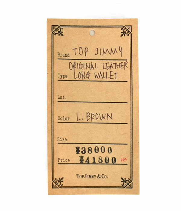 トップジミー (TOP JIMMY) -LEATHER LONG WALLET OIL FINISH- トップジミー オリジナル 長財布