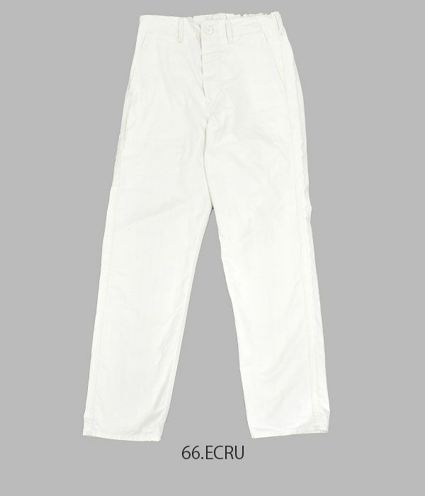 オアスロウ (orSlow) FRENCH WORK PANTS (UNISEX) コットンワークパンツ 03-5000  66.ECRU