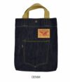 デラックスウエア (DELUXEWARE) TOP JIMMY × DELUXEWARE BAG TRIPLE DELUXE DENIM デニムトートバッグ トップジミー別注 DX50567 DENIM