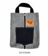 デラックスウエア (DELUXEWARE) TOP JIMMY × DELUXEWARE BAG TRIPLE DELUXE DENIM デニムトートバッグ トップジミー別注 DX50567 BACK.DENIM