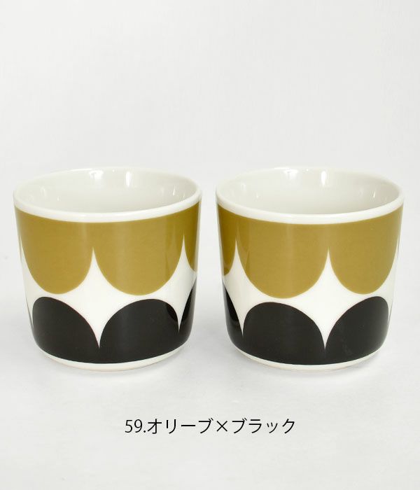 マリメッコ (marimekko) Oiva / Harka コーヒーカップ セット(ハンドルなし) 日本限定 食器 2個セット ギフトボックス ペア  52229-4-71841 52229471841 | トップジミー