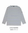 セントジェームス (SAINTJAMES) OUESSANT "BORDER" ウェッソン ボーダーロンT　バスクシャツ ボートネック 長袖Tシャツ ECRU/MARINE (生成り/マリン)