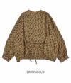  ケレン(KELEN) LEAF PRINT DESIGN TOPS "BEATA" 長袖ブラウス シャツ LKL22FBL9  BROWNGOLD