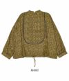  ケレン(KELEN) LEAF PRINT DESIGN TOPS "BEATA" 長袖ブラウス シャツ LKL22FBL9 KHAKI