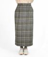 ケレン(KELEN) CHECK STRAIGHT SKIRT -TOOGO- チェックIラインスカート タイトスカート LKL22FSK3