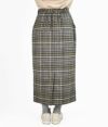 ケレン(KELEN) CHECK STRAIGHT SKIRT -TOOGO- チェックIラインスカート タイトスカート LKL22FSK3