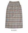 ケレン(KELEN) CHECK STRAIGHT SKIRT "TOOGO" チェックIラインスカート タイトスカート LKL22FSK3  BLUEGRAY