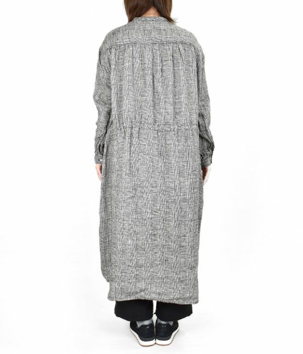 ブリスバンチ (Bliss bunch) ウエストリボン前開きOP チェックシャツワンピース W628-410