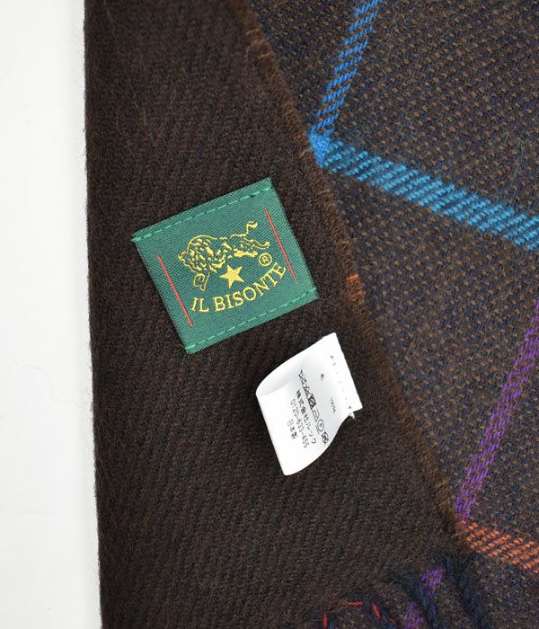 イルビゾンテ (IL BISONTE) CHECK WOOL STOLE マフラー ストール チェックストール 54222-3-09481 54222309481