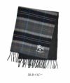 イルビゾンテ (IL BISONTE) CHECK WOOL STOLE マフラー ストール チェックストール 54222-3-09481 54222309481  38.ネイビー