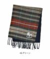 イルビゾンテ (IL BISONTE) CHECK WOOL STOLE マフラー ストール チェックストール 54222-3-09481 54222309481  48.グリーン