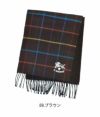 イルビゾンテ (IL BISONTE) CHECK WOOL STOLE マフラー ストール チェックストール 54222-3-09481 54222309481  88.ブラウン