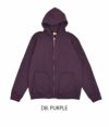 デラックスウエア (DELUXEWARE) FULLZIP PARKA PLAIN フルジップパーカー SPZ-00 OLIVE DB.PURPLE