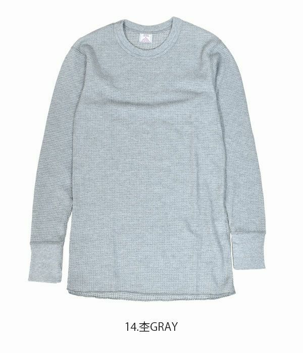 ジェーイーモーガン (JEMORGAN) THERMAL L/S CREW -REGULAR FIT- 長袖サーマルTシャツ ロンT JC088-52S  14.杢GRAY
