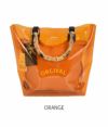 オーチバル/オーシバル (ORCIVAL) CVC BEACH BAG MEDIUM クリアビーチバッグ トートバッグ 透明 インナーバッグ付き OR-H0180CVC ORANGE