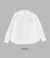 ダントン (DANTON) WOMEN'S PLAIN OXFORD BAND COLLAR SHIRT L/S コットンノーカラー長袖シャツ バンドカラーシャツ JD-3606YOX WHITE