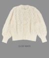 ソソット (sosotto) コットンレース編みバルーン袖カーデ コットンカーディガン 42313233 02.OFF WHITE