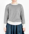 ファヌル (FANEUIL) ハイツイストUVカット ニット 長袖コットンプルオーバーニット F4823101