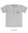 フェローズ (PHERROW'S) ヘンリーネックTシャツ 半袖プリントヘンリーネックTシャツ 23S-PHNT2  032, H.GRAY
