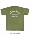 フェローズ (PHERROW'S) 半袖プリント Tシャツ MOTOR COMPANY 23S-PT3 208,SAND GREEN