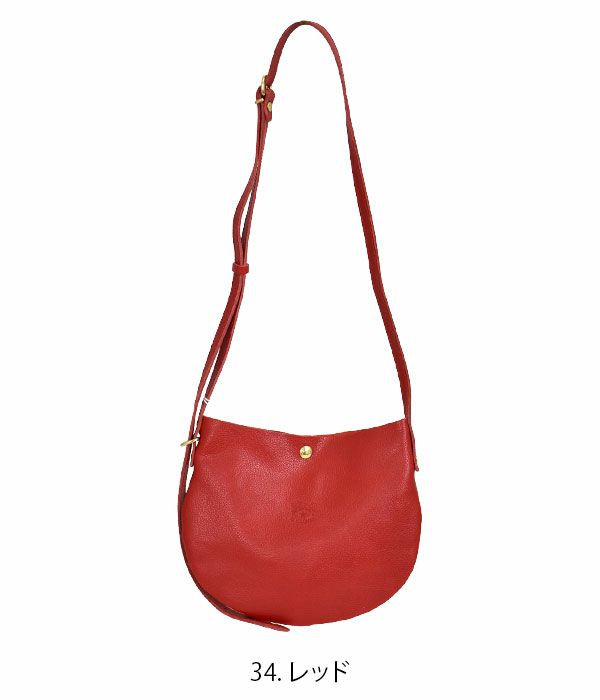 イルビゾンテ (IL BISONTE) ショルダーバッグ レザー クロスボディバッグ 54232-3-00111 54232300111  34.レッド