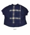 ケレン(KELEN) WIDE SILHOUETTE TOPS "NAON" 半袖プルオーバーシャツ ブラウス Tシャツ LKL23HBL2006 NAVY