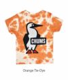 チャムス (CHUMS) キッズブービーロゴTシャツ Kid's Boody Logo T-Shirt 半袖プリントTシャツ CH21-1282  Orange Tie-Dye