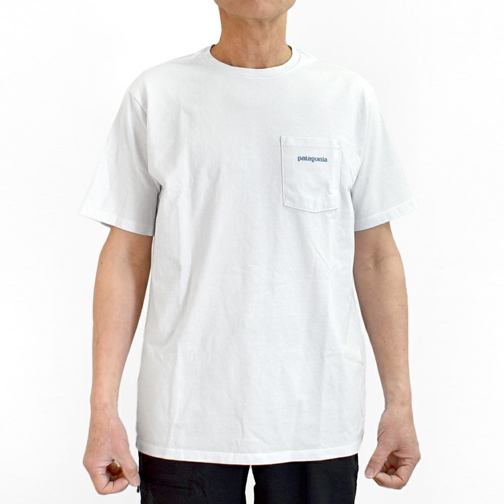 パタゴニア (PATAGONIA) メンズ ボードショーツ ロゴ ポケット レスポンシビリティー Men's Boardshort Logo Pocket Responsibili-Tee 半袖プリントTシャツ ポケT 37655